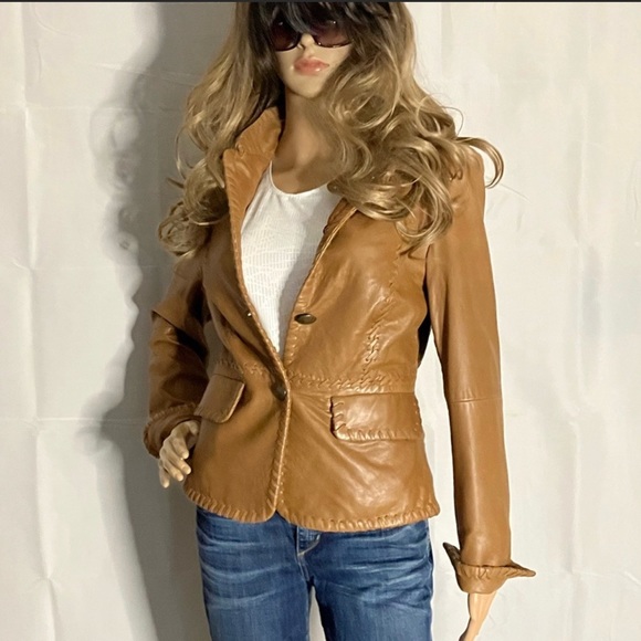 Reba top stitched leather jacket size small - Picture 9 of 10